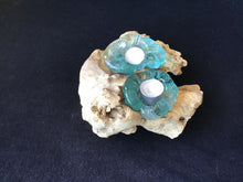 Load image into Gallery viewer, Hand Blown Glass Candle Holder ~ Double
