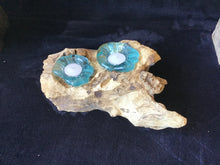 Load image into Gallery viewer, Hand Blown Glass Candle Holder ~ Double
