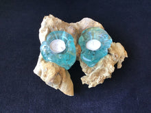 Load image into Gallery viewer, Hand Blown Glass Candle Holder ~ Double
