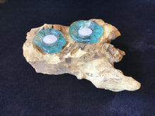 Load image into Gallery viewer, Hand Blown Glass Candle Holder ~ Double
