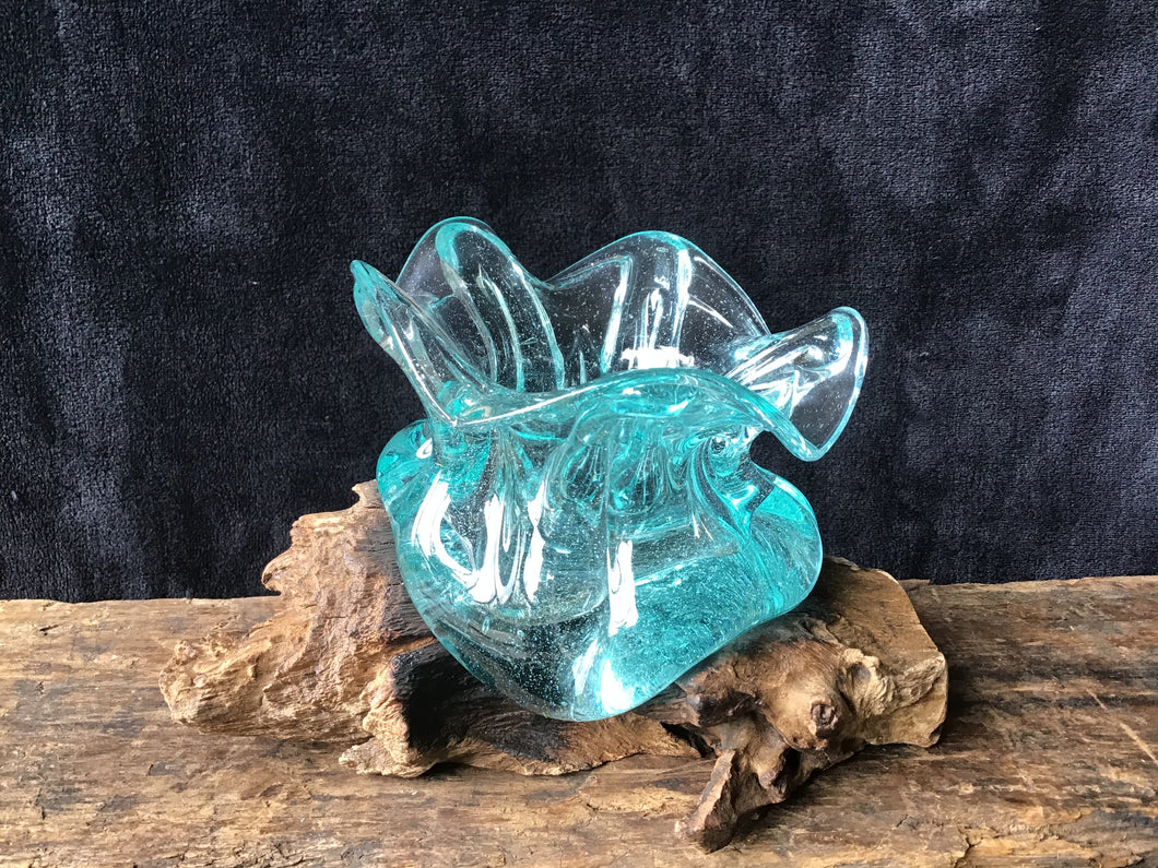 Hand Blown Glass Chunky Bowl